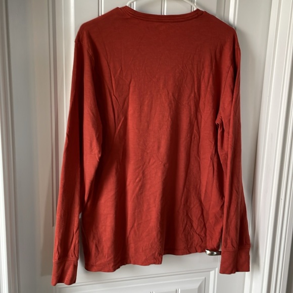 J. Crew Garment-Dyed Knit Goods Rust Long Sleeve T-shirt (Size Medium) - Picture 4 of 5
